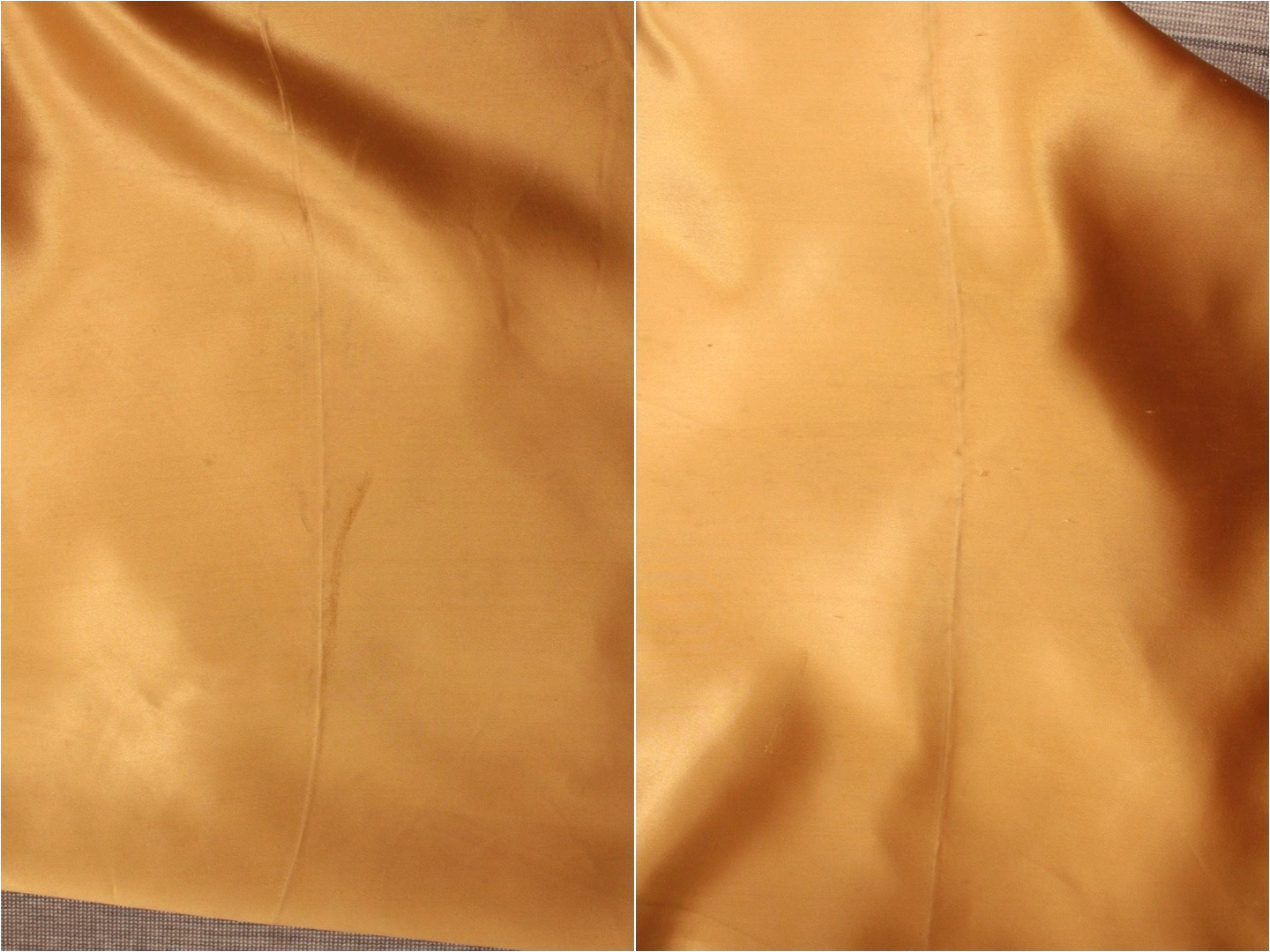 Vtg Women’s 40s Yellow Gold Formal Satin Gown Sz XS/S 1940s Party Prom Dress