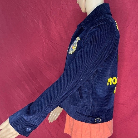 Vintage FFA Blue Corduroy Jacket Size 103-32 Y6-8 Women’s Small see measurement