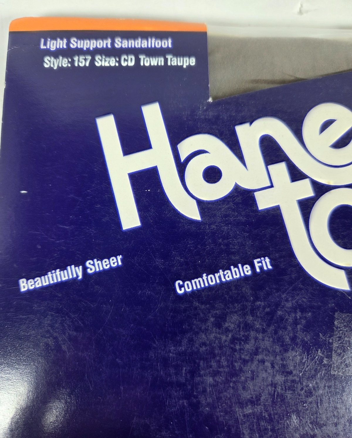 Hanes Too Light Support Sheer Pantyhose Sz CD Town Taupe Sandlefoot Style 157