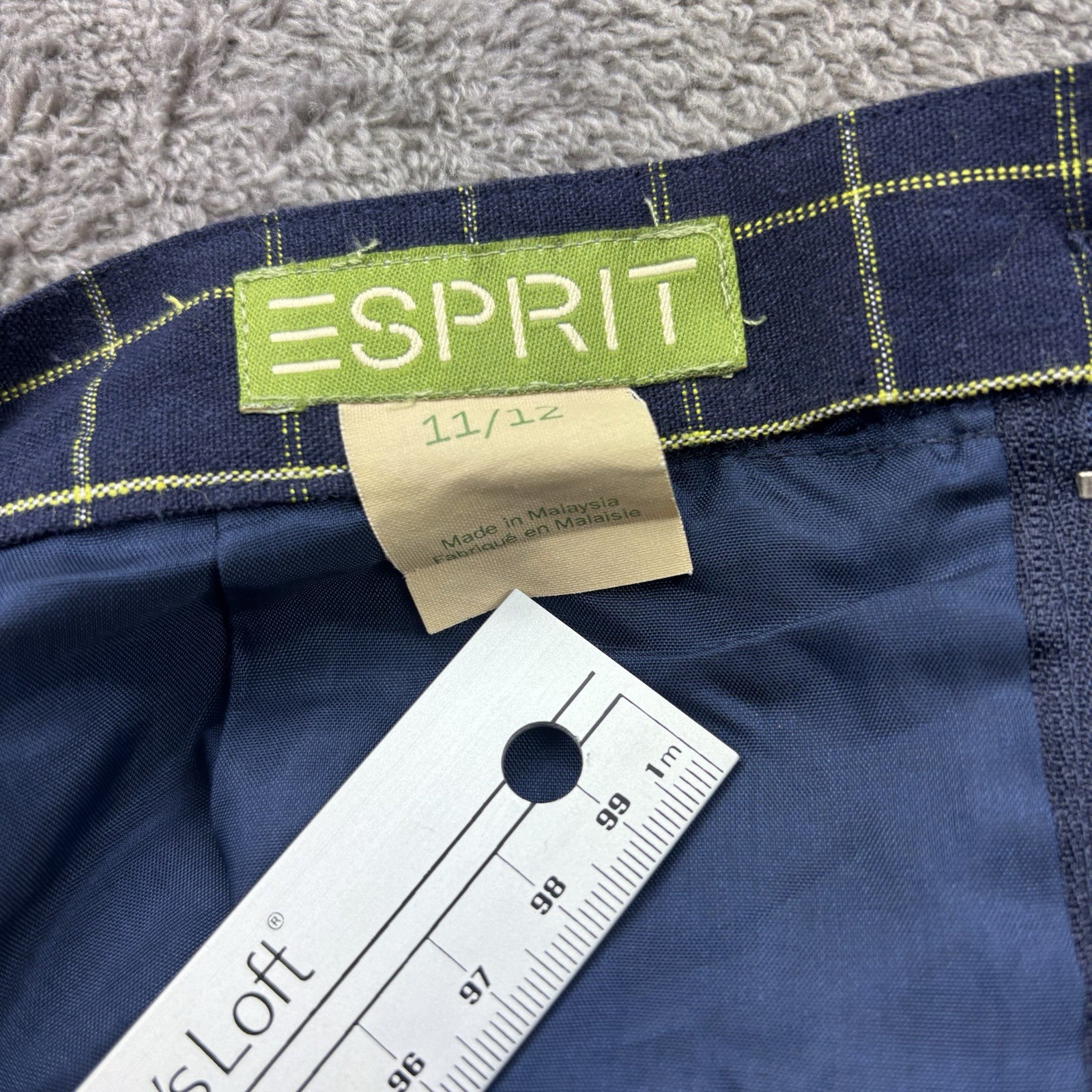 Women’s Plaid Mini Skirt Blue 11/12 Vtg School Girl Pin Up Y2K
