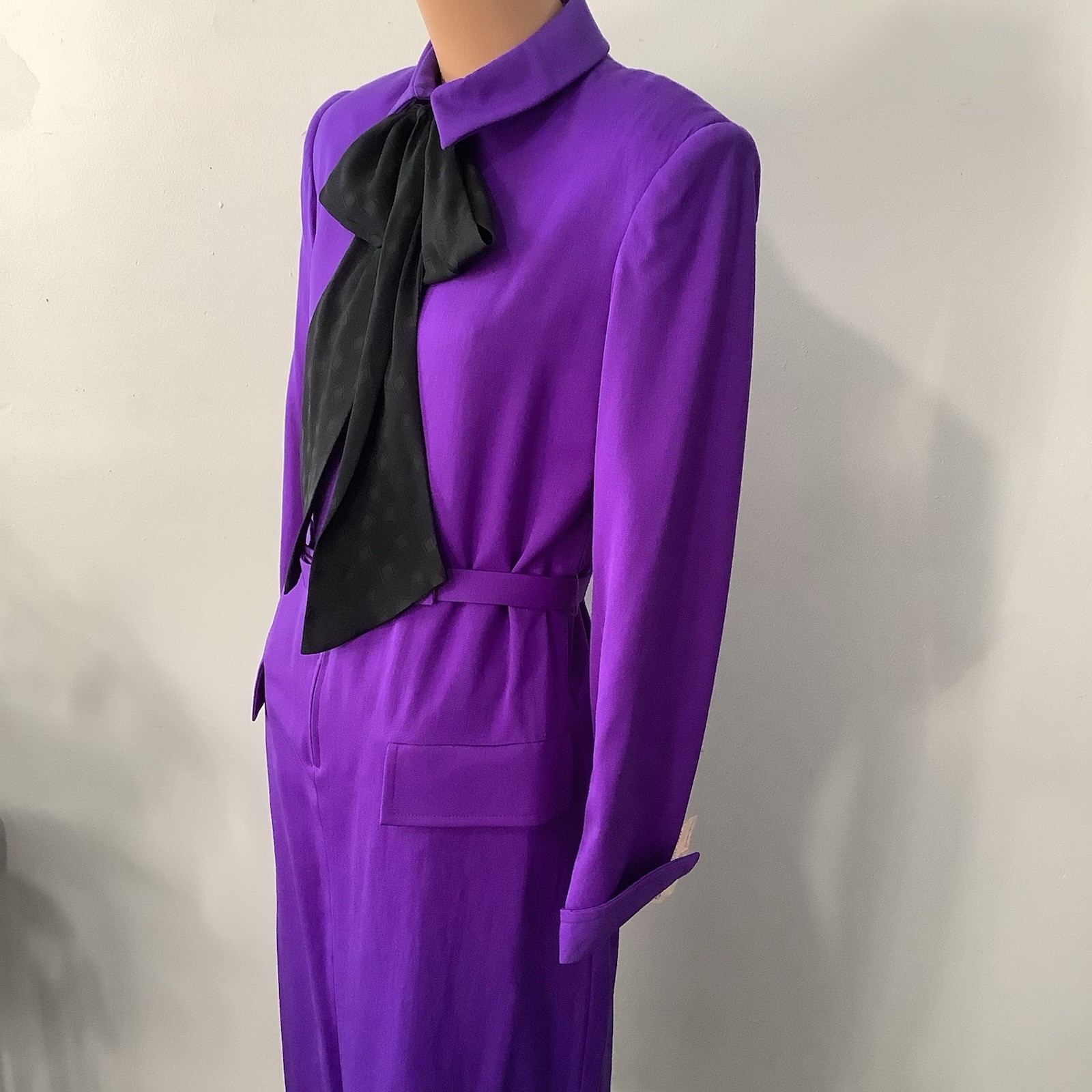 VTG 1980’s David Hayes For Neiman Marcus Purple Dress SZ. 8 MINT Tag Orig. $345