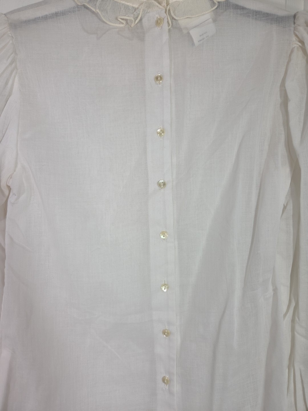 Vtg 70s Gunne Sax Gold Tag Prairie Jabot Collared Edwardian Victorian Blouse – M