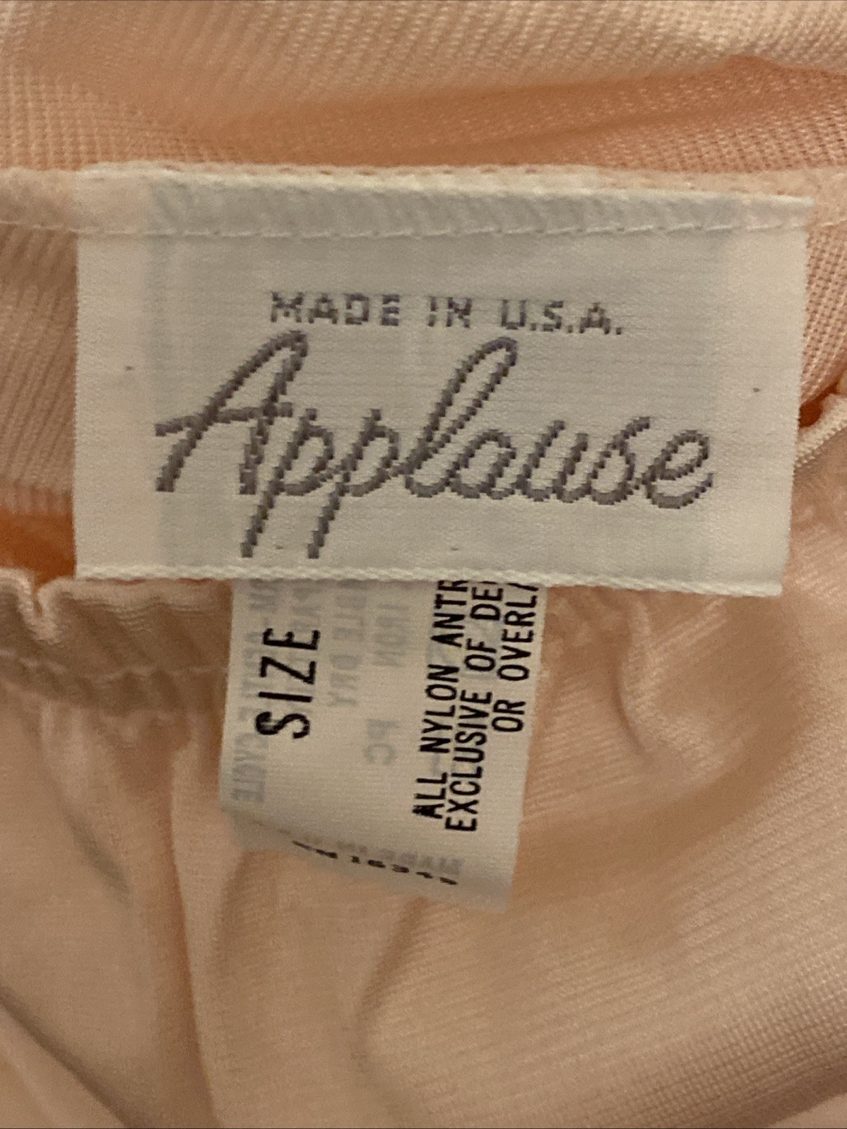 Vtg. Applause Half Slip Pink/ Lace Full Sweep Size Small New