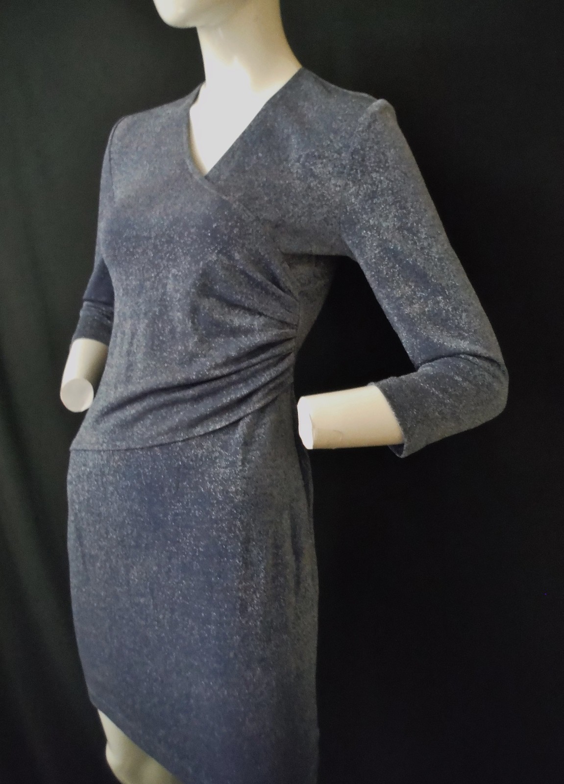 FREDERICK’S of HOLLYWOOD VTG 80’s/90’s SEXY! Bodycon Dress Metallic sz7 med Rare