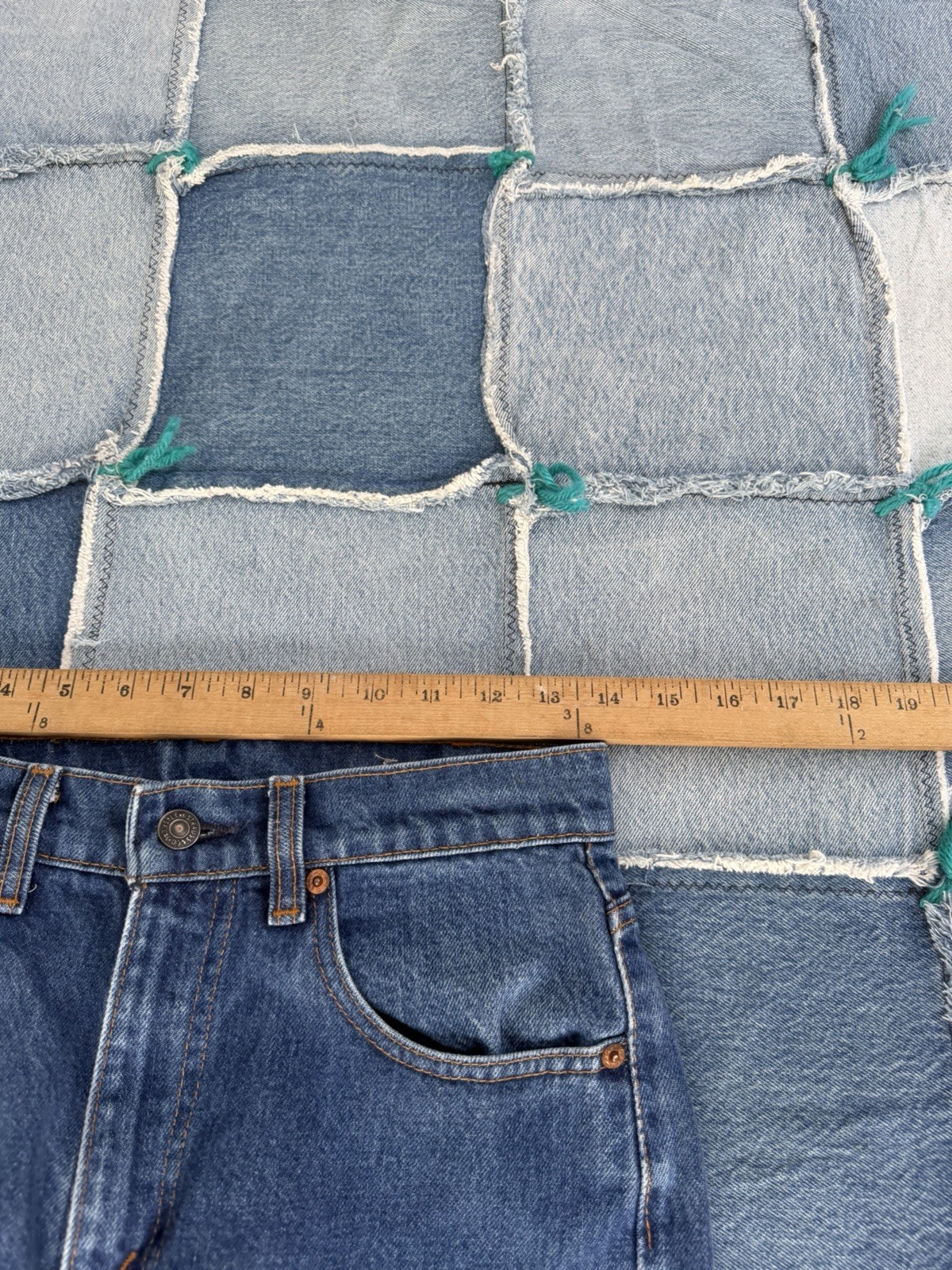 Vintage Levis 505 0217 Red Tab Jeans Denim Womens Straight 35×30 USA Made Fades