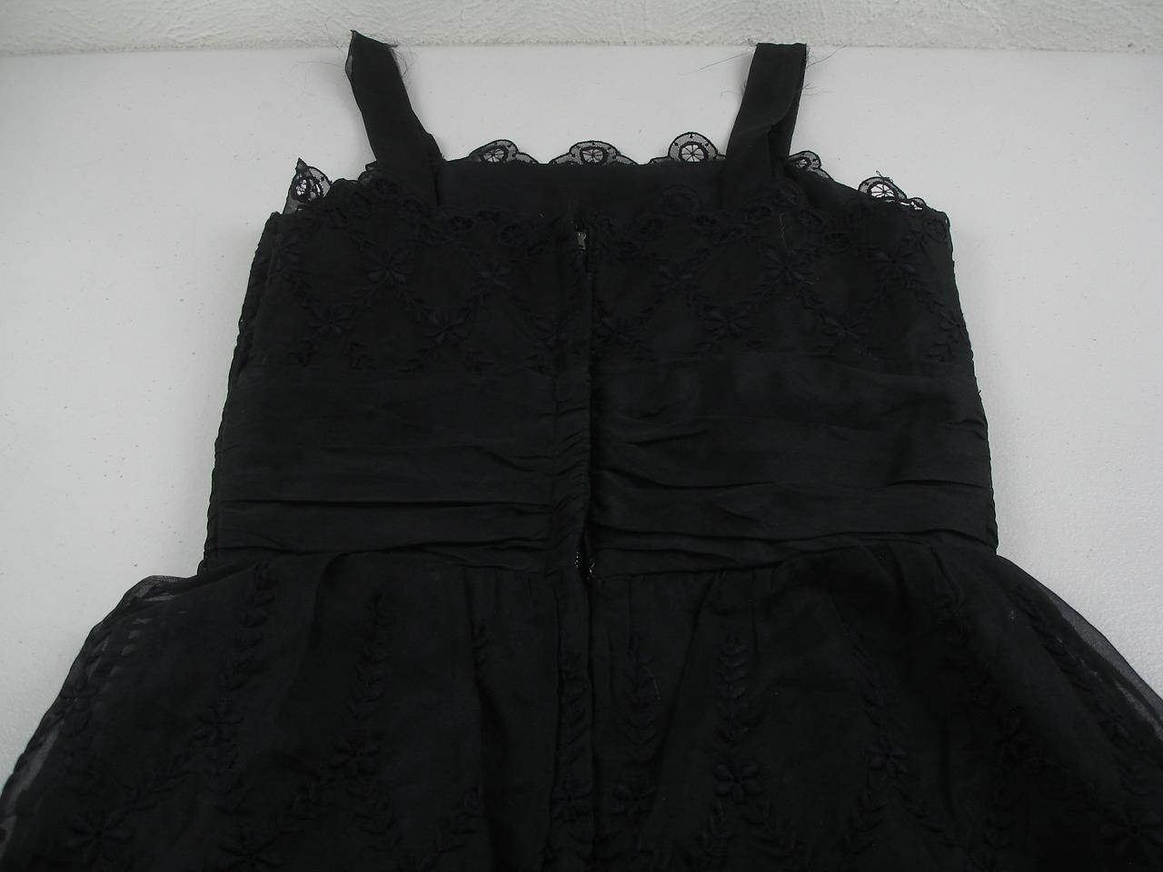 Women’s XS Vtg 1950’s Sa’Bett of California Little Black Dress Lace Party Formal
