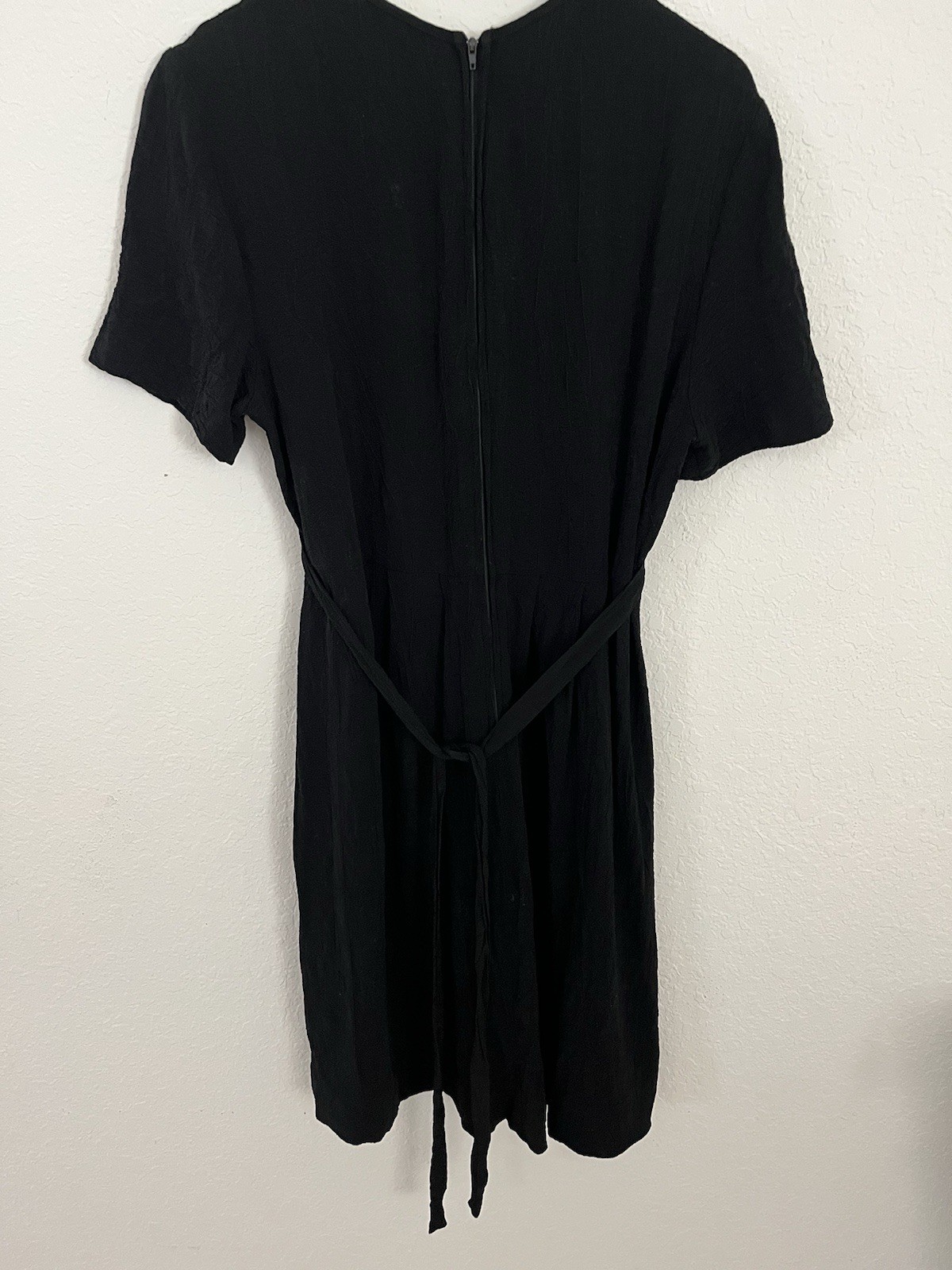 Vintage J.B.S. LTD Dress With Rose Detail Size 16 Feminine 90s Goth