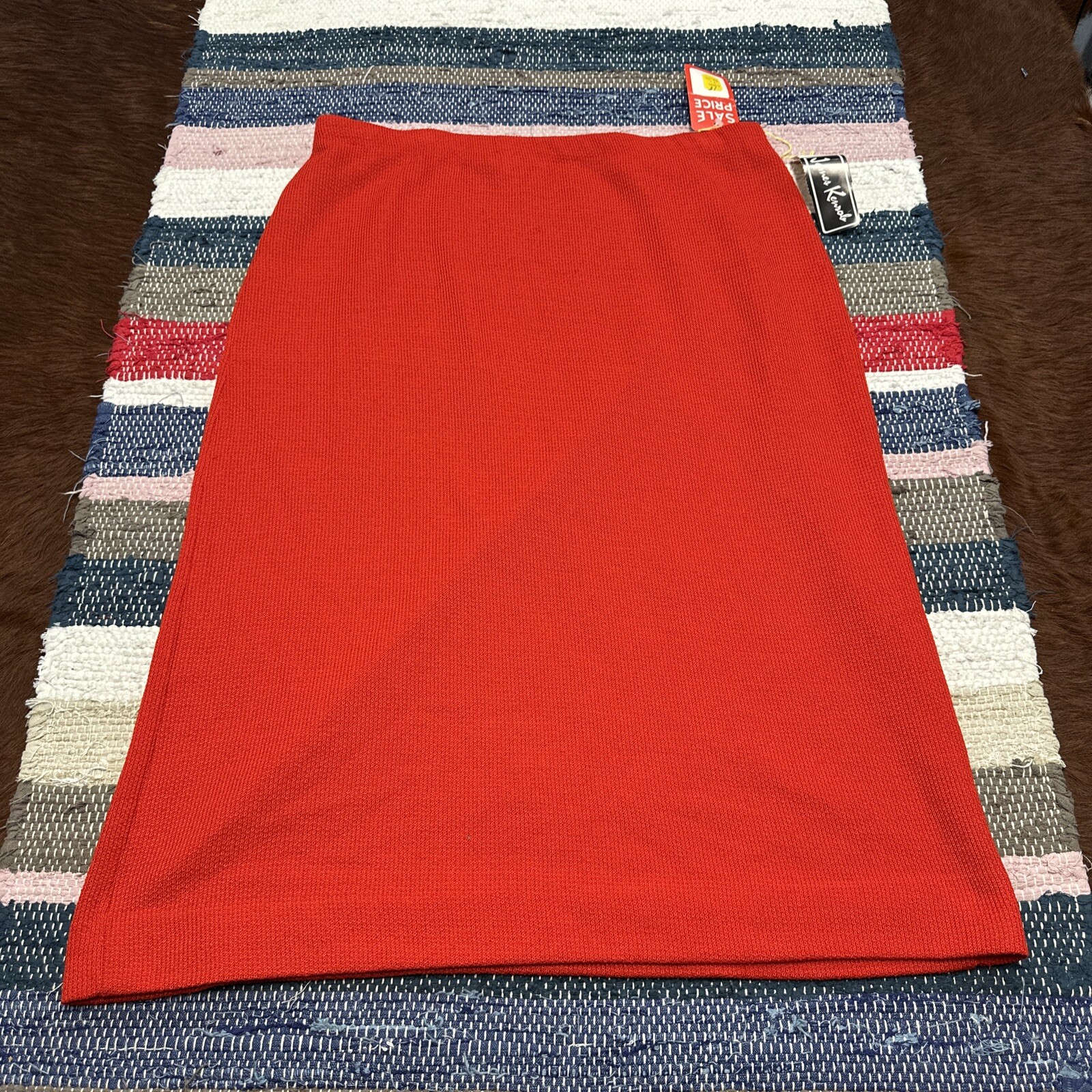 NEW NOS Vintage Plain James Kenrob Red Skirt 34×29” Deadstock