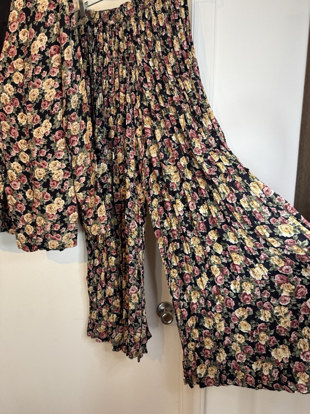 Vintage Star Of India Pants Jacket Floral Set Medium Amazing