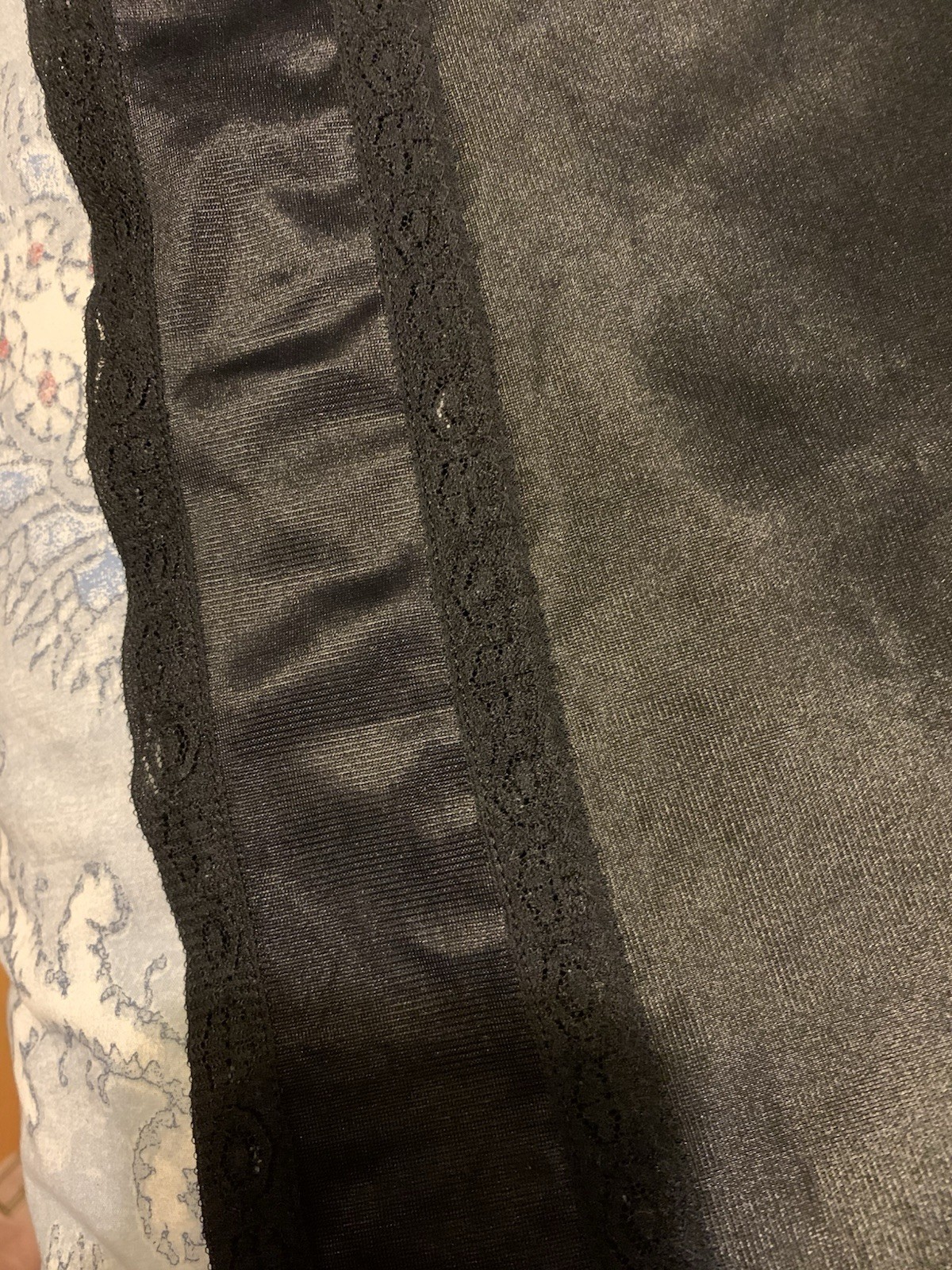 Vintage Sears Black 100% Nylon Anti-cling Slip Sz 36 The Doesn’t Slip