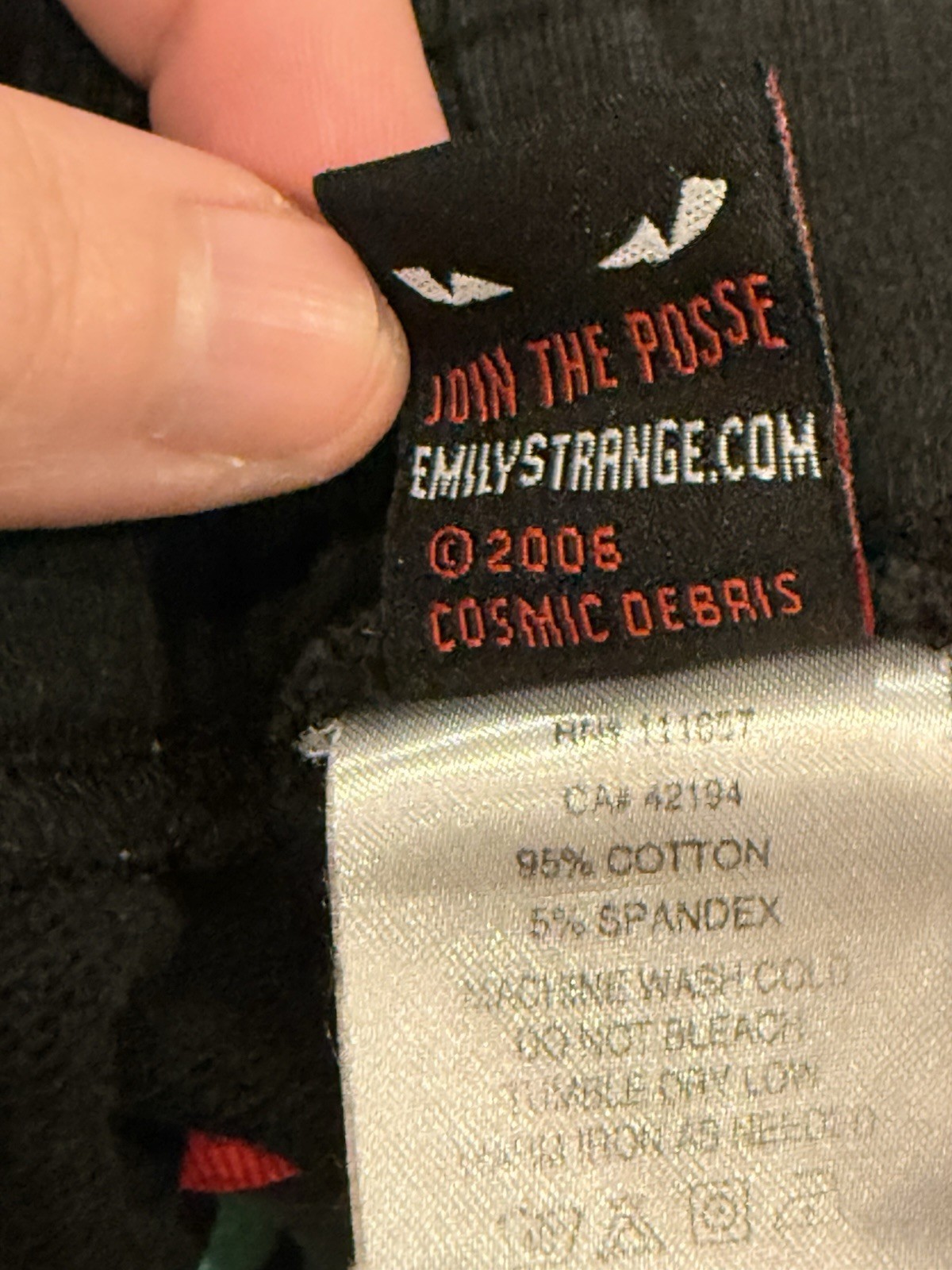 Women’s Vintage Early 2000’s Emily The Strange Size L Black Track Pants