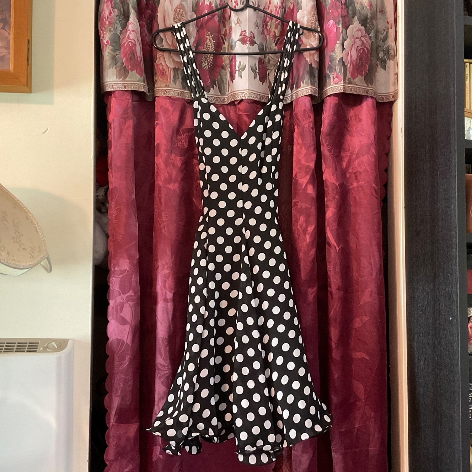 Vintage Rockabilly 70’s Swing Style Polka Dot Flare Dress