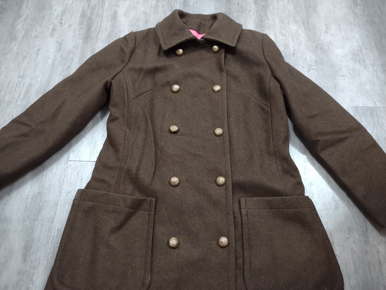 White Bear of St Paul USA Woman’s Brown Wool Lined Coat Size 9/10