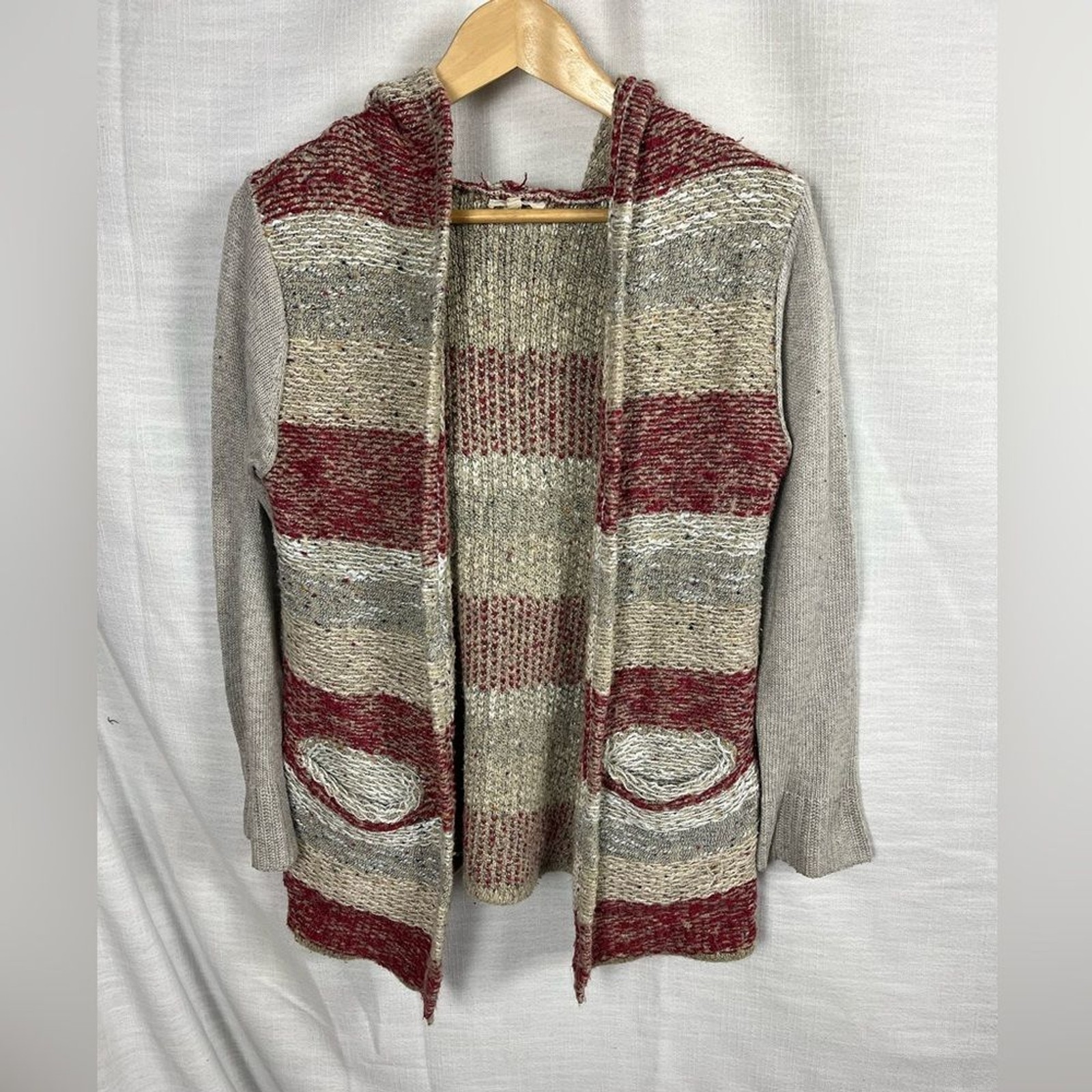 Vintage Y2K Hoodie Sweater Cardigan Chunky Knit Women’s S
