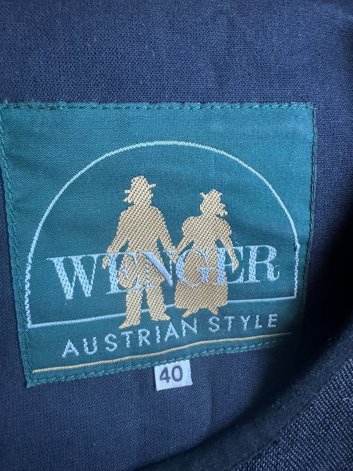 Vintage Wenger Dress Costume Dirndl Military Buttons Linen Wool 36 38