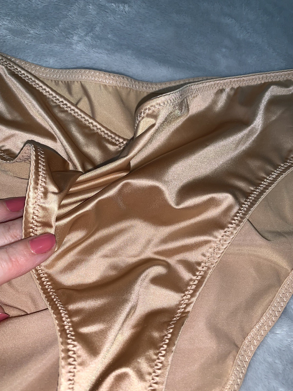 NEW Glossy Secret Stretch Satin XL 8 Hi Cut Bikini Panties SILKY!! 2nd Skin