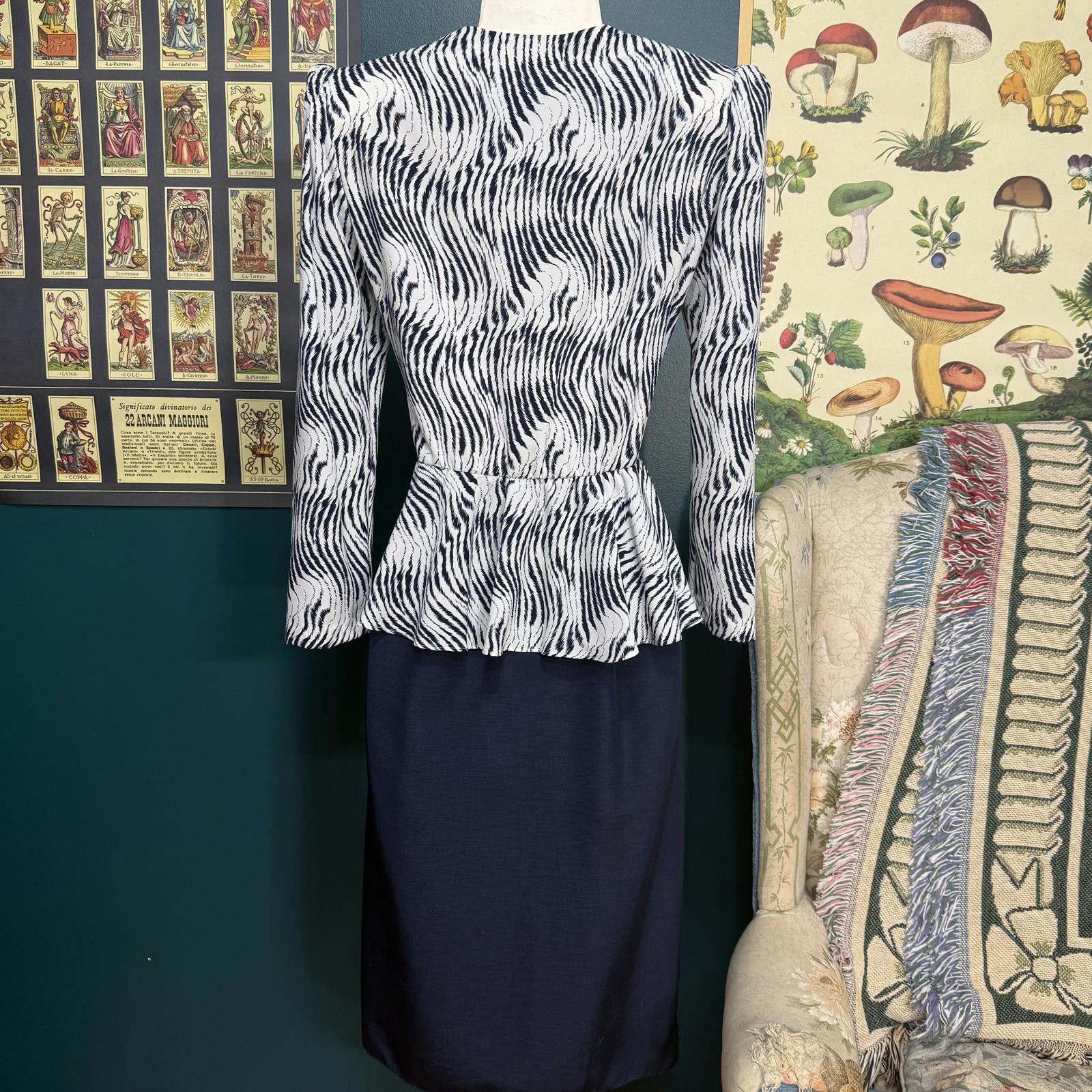 Vintage Union Label Petites by Demaro Peplum Dress size XS/S
