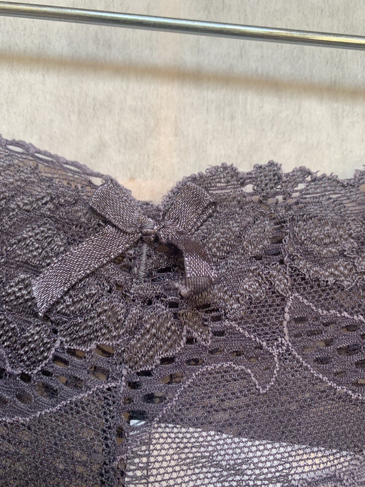 NWOT Marilyn Monroe Gray Lace Cheeky Bikini Panty Panties Lingerie Size S