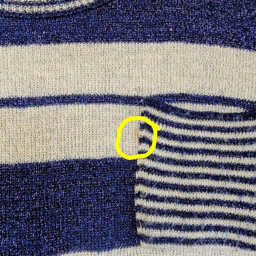 VTG Kitty Hawk Union Made Striped Metallic Thread Retro Nautical Preppy