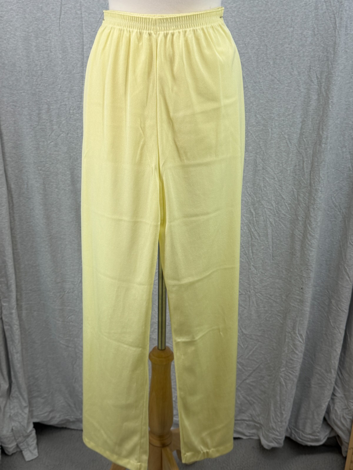 Vtg Kayser Gown Pant Robe Tricot Smocking Sz M 1960’s Embroidered 3 Piece Set