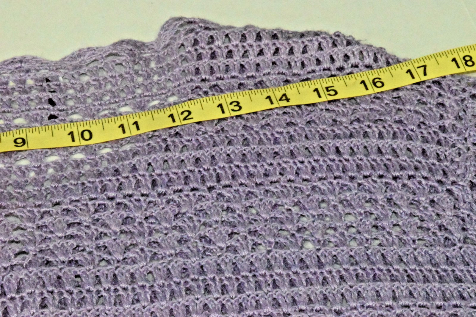Vintage Tag Crocheted Top Size XL 90s Lavender Ramie Rayon Crochet Embroidered