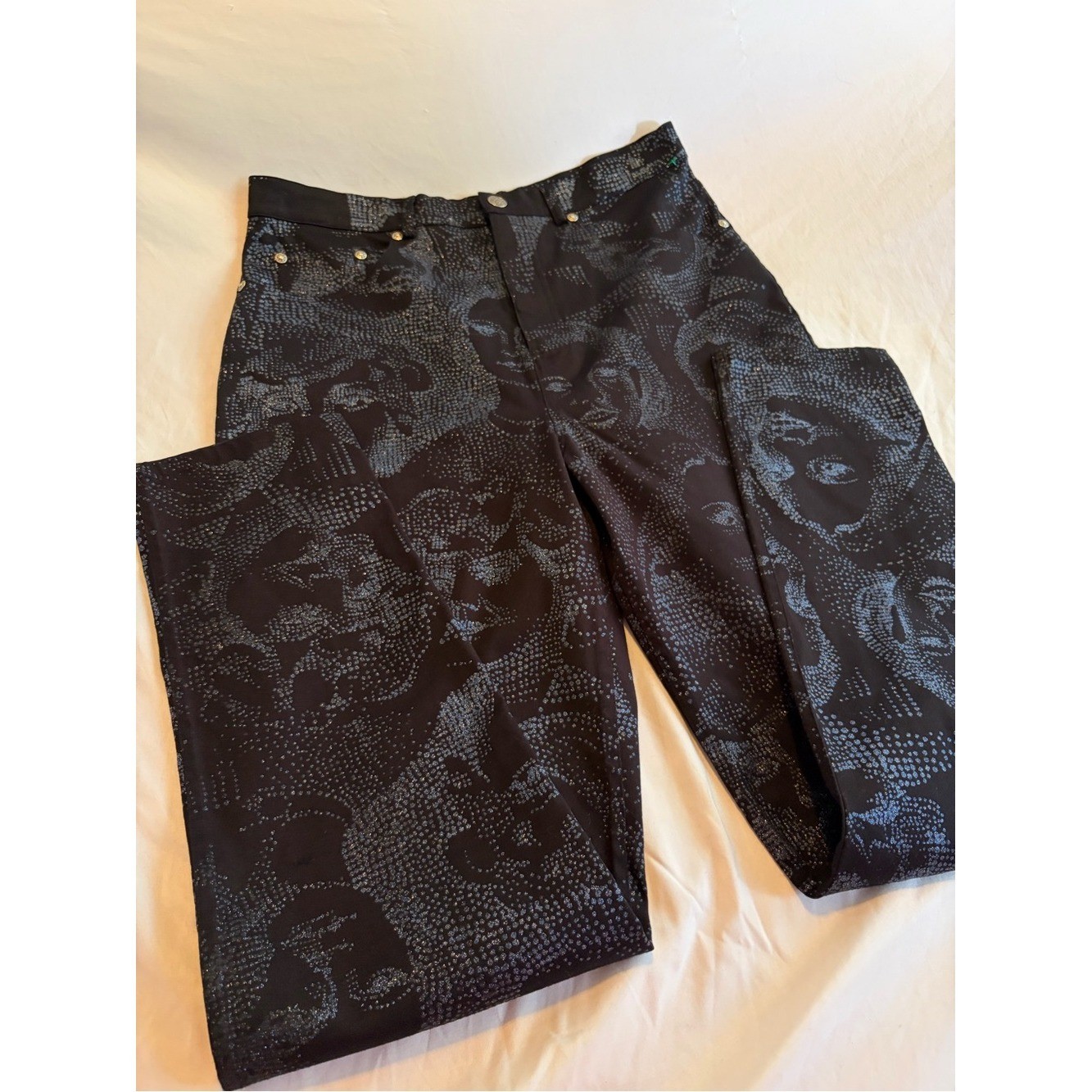 VTG Paolo Santini 1990s Novelty Marilyn Monroe Graphic Statement Jeans Size 14