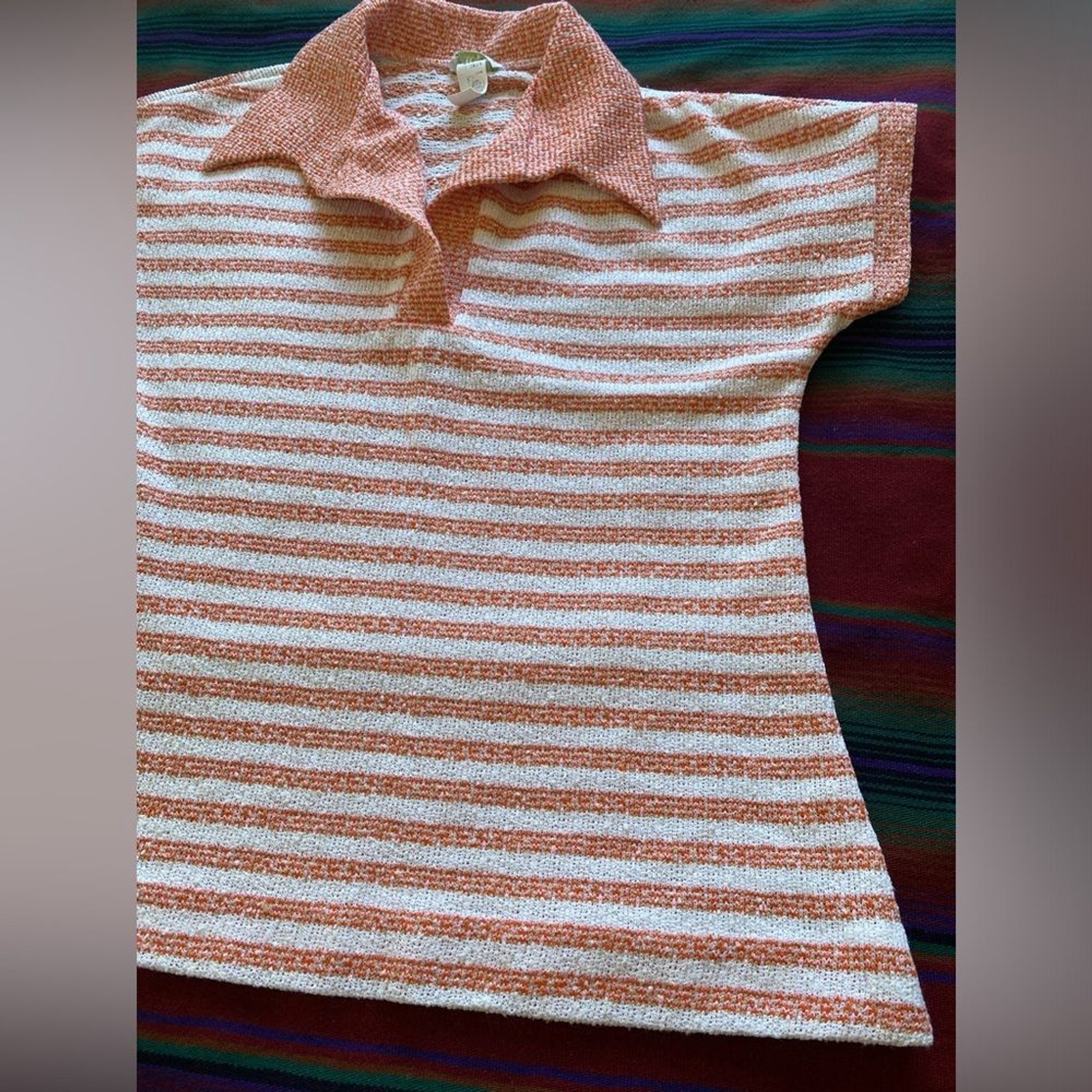 Vintage 1960’s Lane Bryant Union Made Polyester Top! Tall Shop! Large.