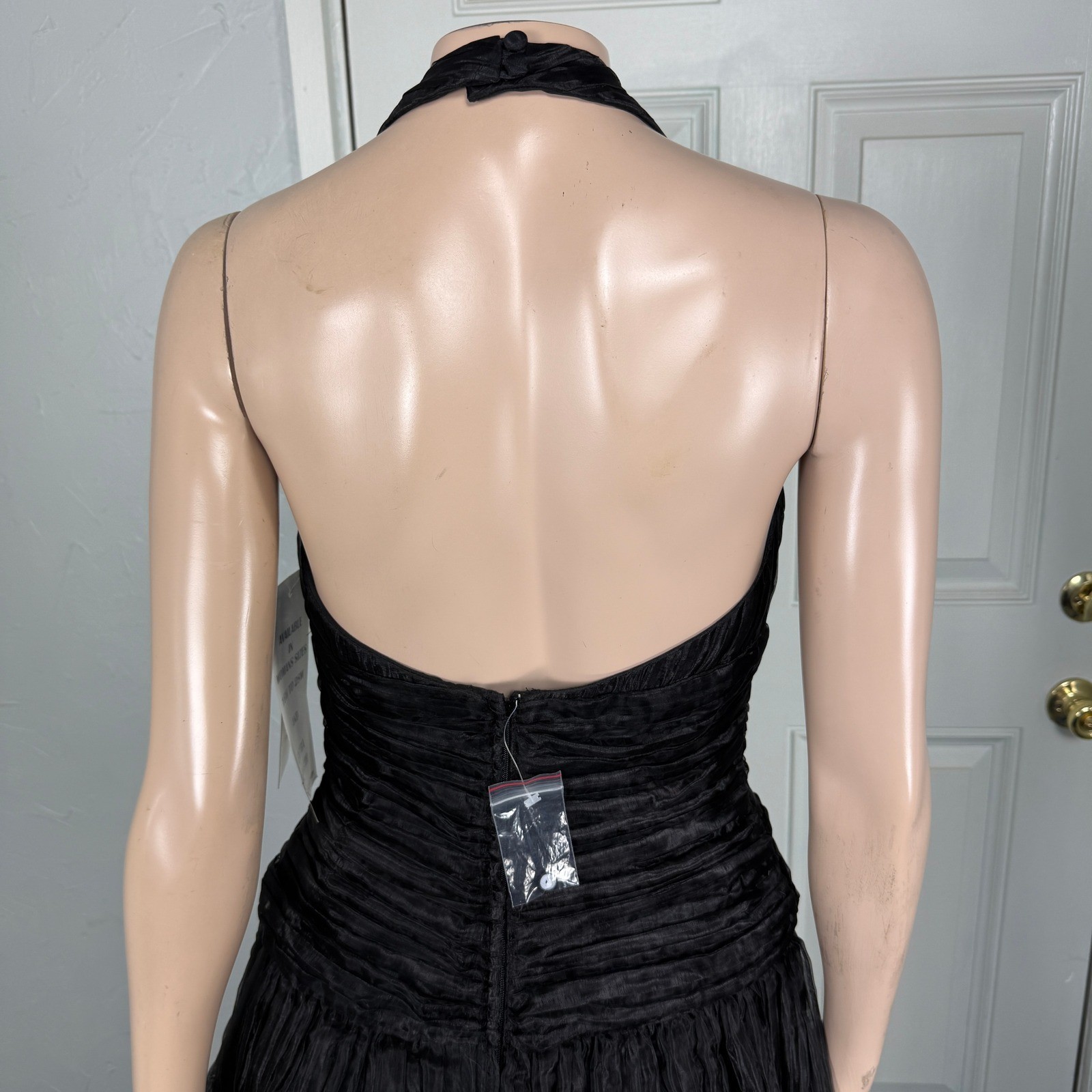 Vintage NOS Y2K 90s Bari Jay Dress 4 Prom Party Formal Evening Halter U3-22