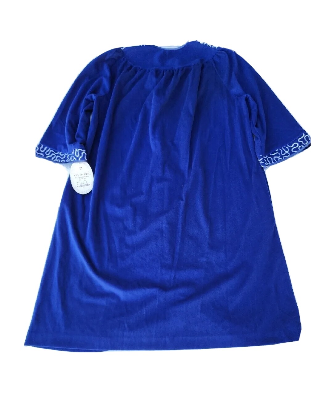 VTG USA Evelyn Pearson Dacran Blue Du Pont Caftan Robe Housecoat Women’s Sz L