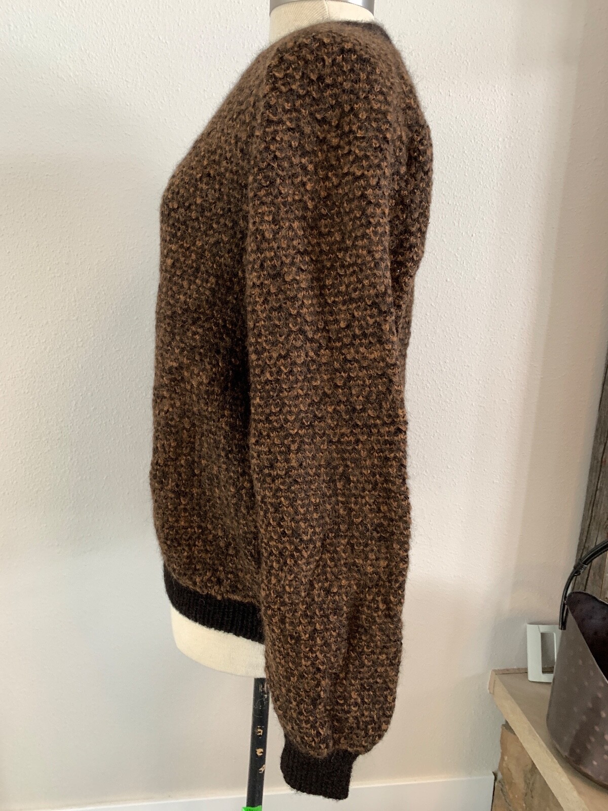 Vintage RED ROVER 100% Alpaca Sweater Hand Made Bolivia BROWN