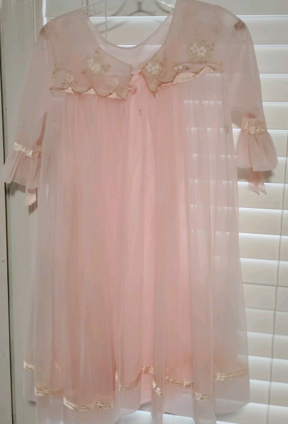 Vintage 60’s Pink Lisette Lingerie Sheer Nightgown and Robe Al Sterling Size…