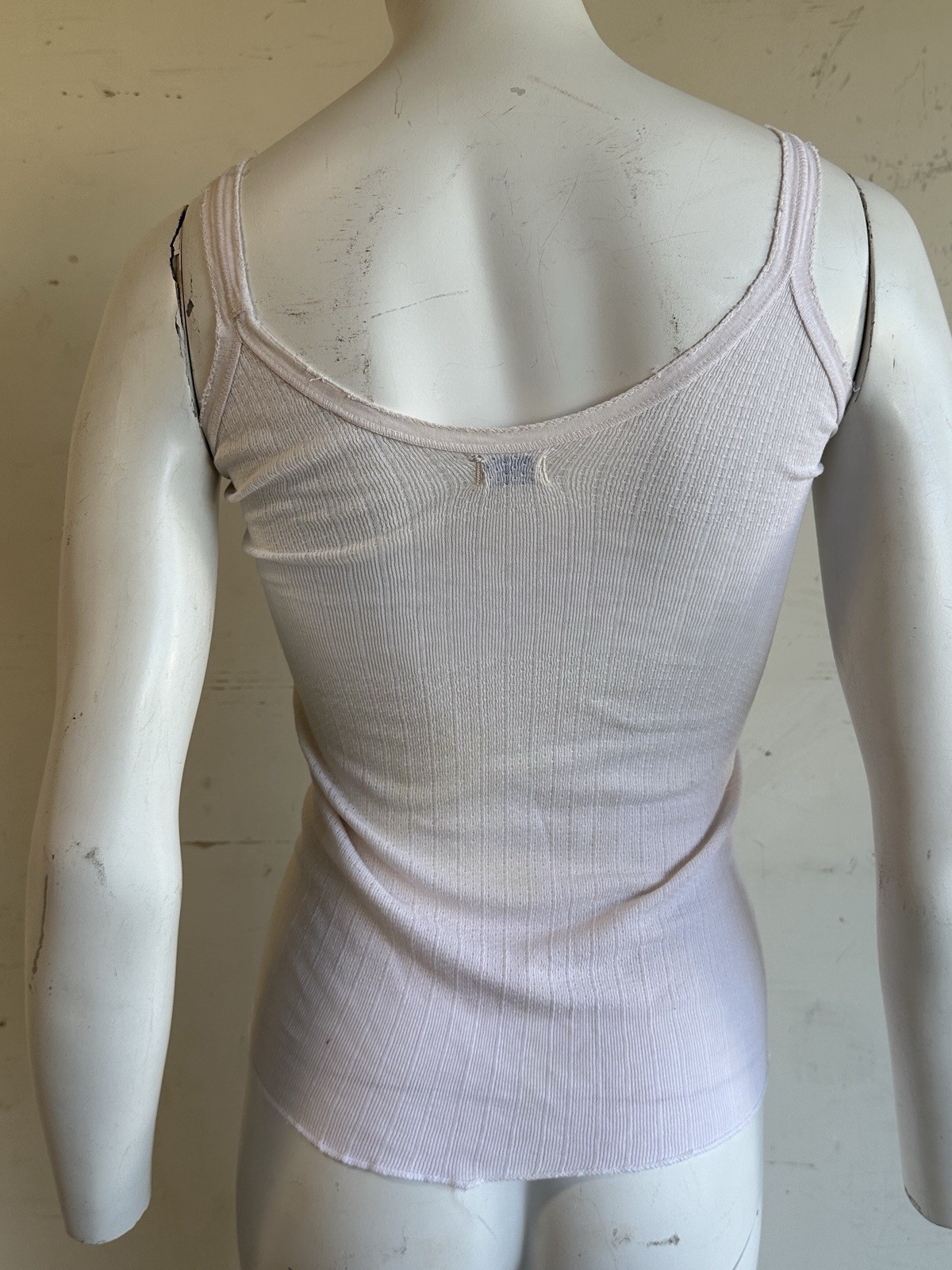 1950s Charmode All Cotton Ribbed Tank Camisole Undershirt Vintage 50s 60s