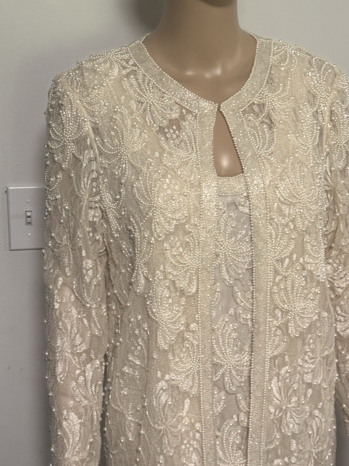 Brilliante By J.A. women’s evening cocktail party dress sequined beaded size S/M