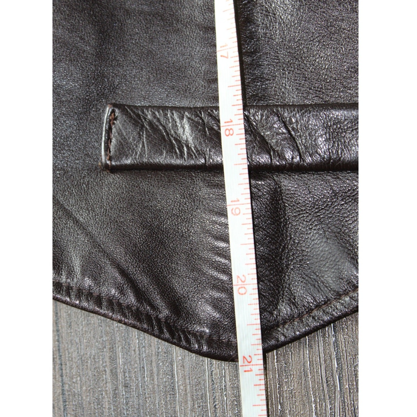 Vintage Nanette Lepore Brown Leather Fitted Vest Top Flattering Black Zipper 10