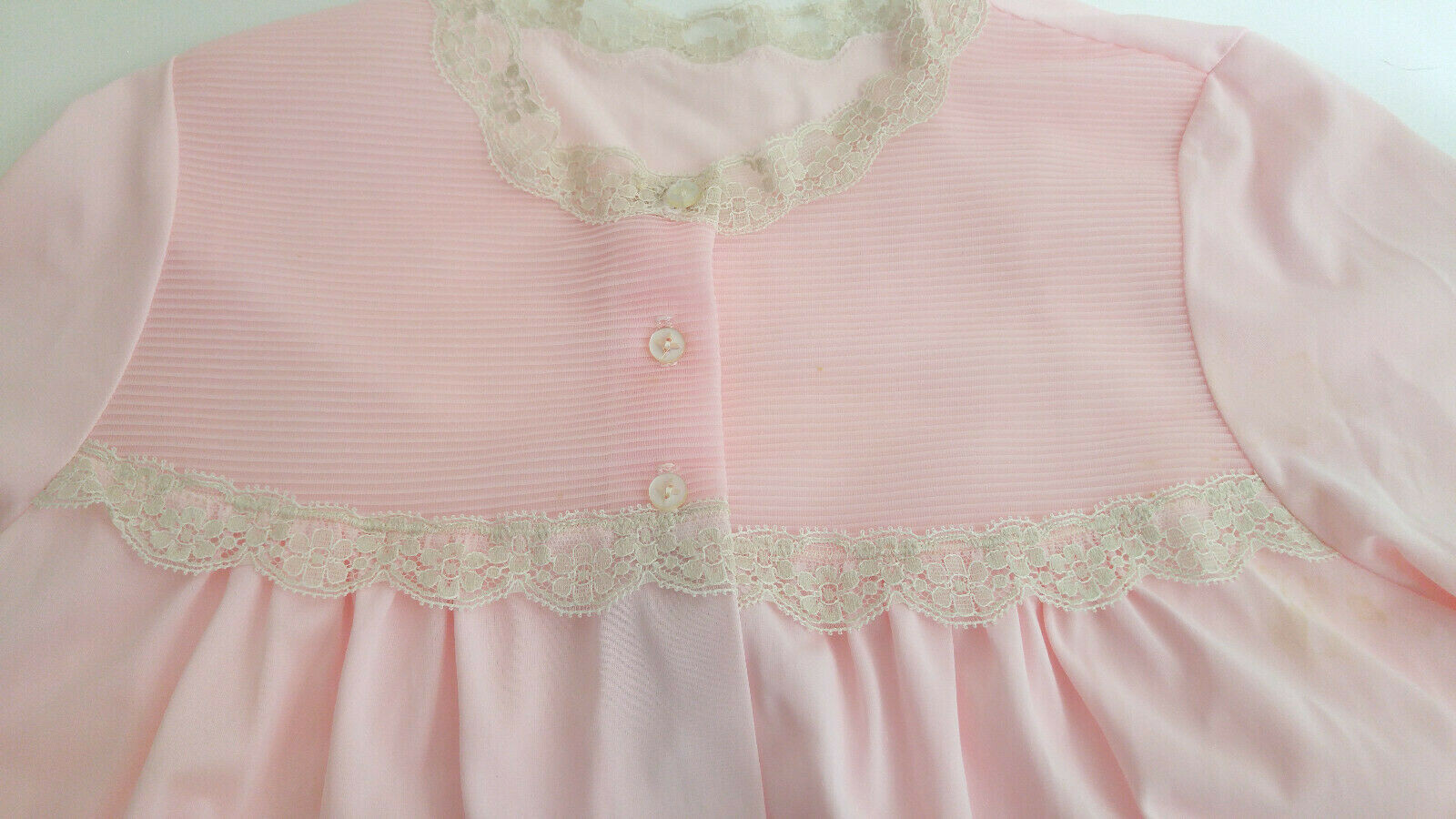 Vintage Womens Heiress Pajamas Light Pink 2 piece Set Size 36 Feminine
