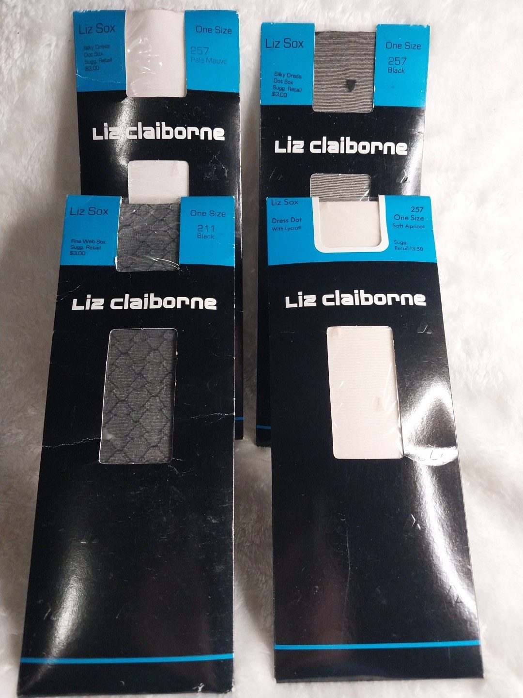 VTG Knee Highs – Liz Claiborne- 4 Pairs Assorted – See Pictures