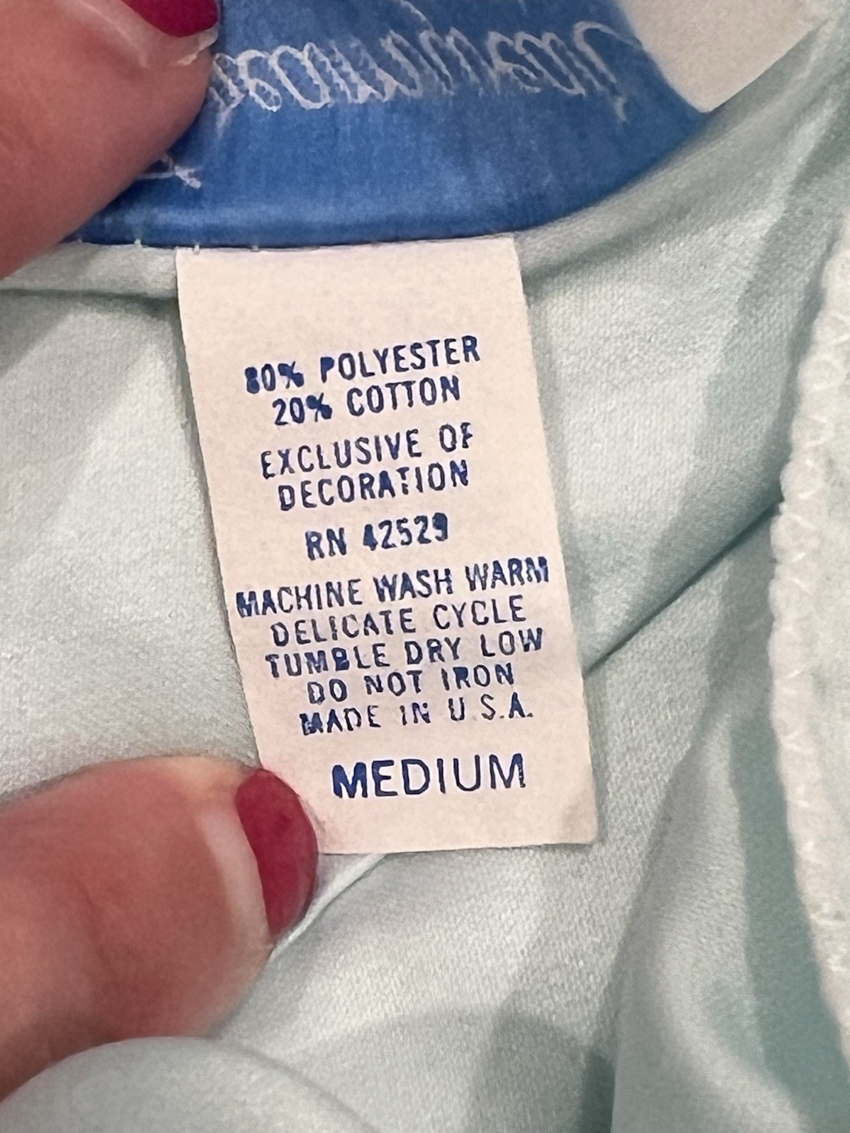 Vintage Dreamwear Lingerie Blue Medium Long Sleeve Nightgown Pajama Dress Mumu