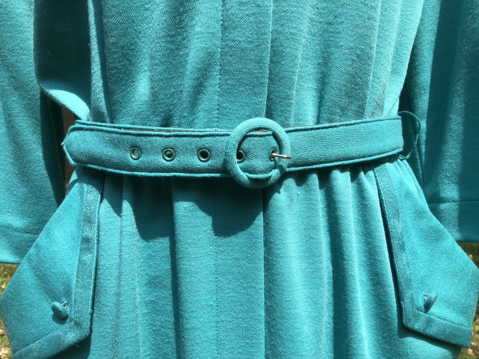 Petites By Willi Dress Vintage Size 16 Elastic Waist Fitted Look Cute Pockets