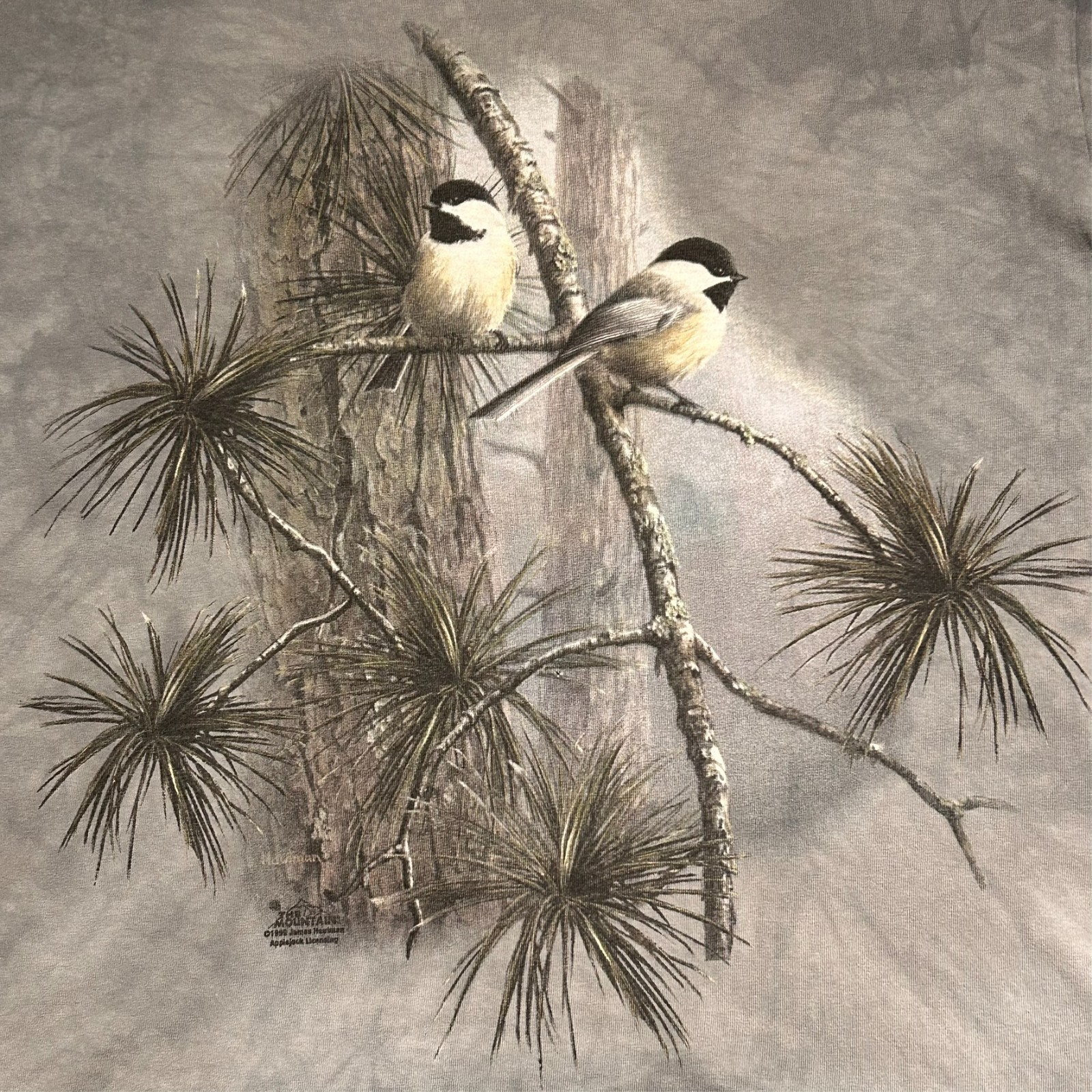 The Mountain Birds Vintage TShirt Chickadees J. Hautman 1999 Size Large Womens