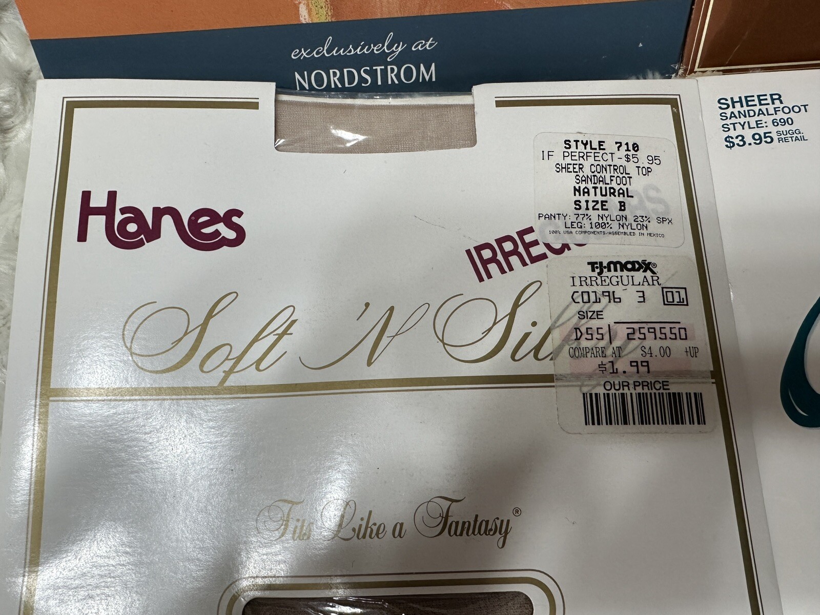 New Lot of 5 Hanes Pantyhose Nylon Great Legs Body Enhancers Sheer Size A/B