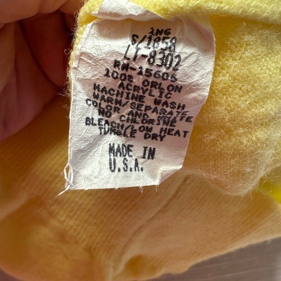 Vintage Lady Pickering Soft Yellow Sweater XL USA