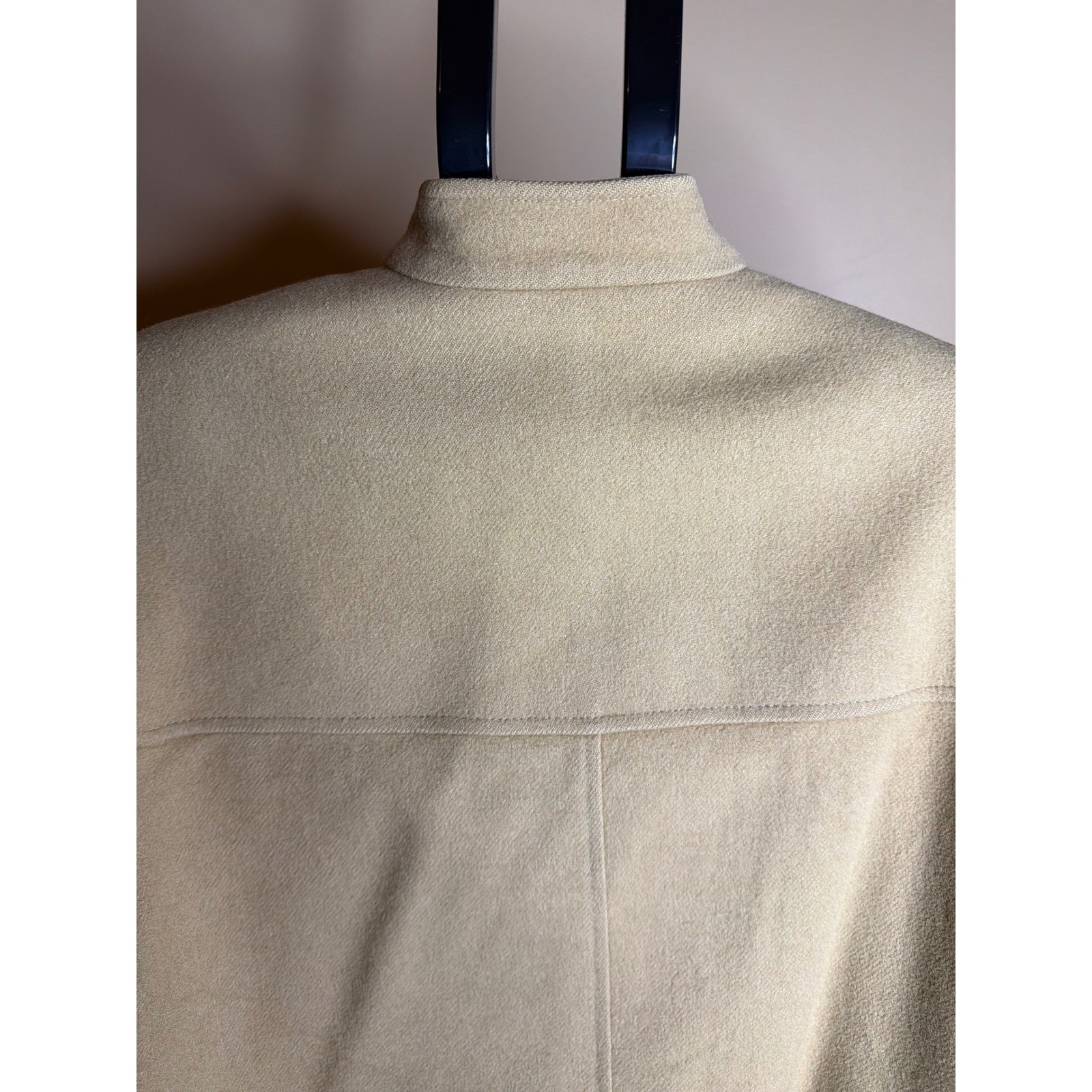 Jaeger London Vintage Wool Camel Hair Toggle Coat Beige Made in Great Britain 12