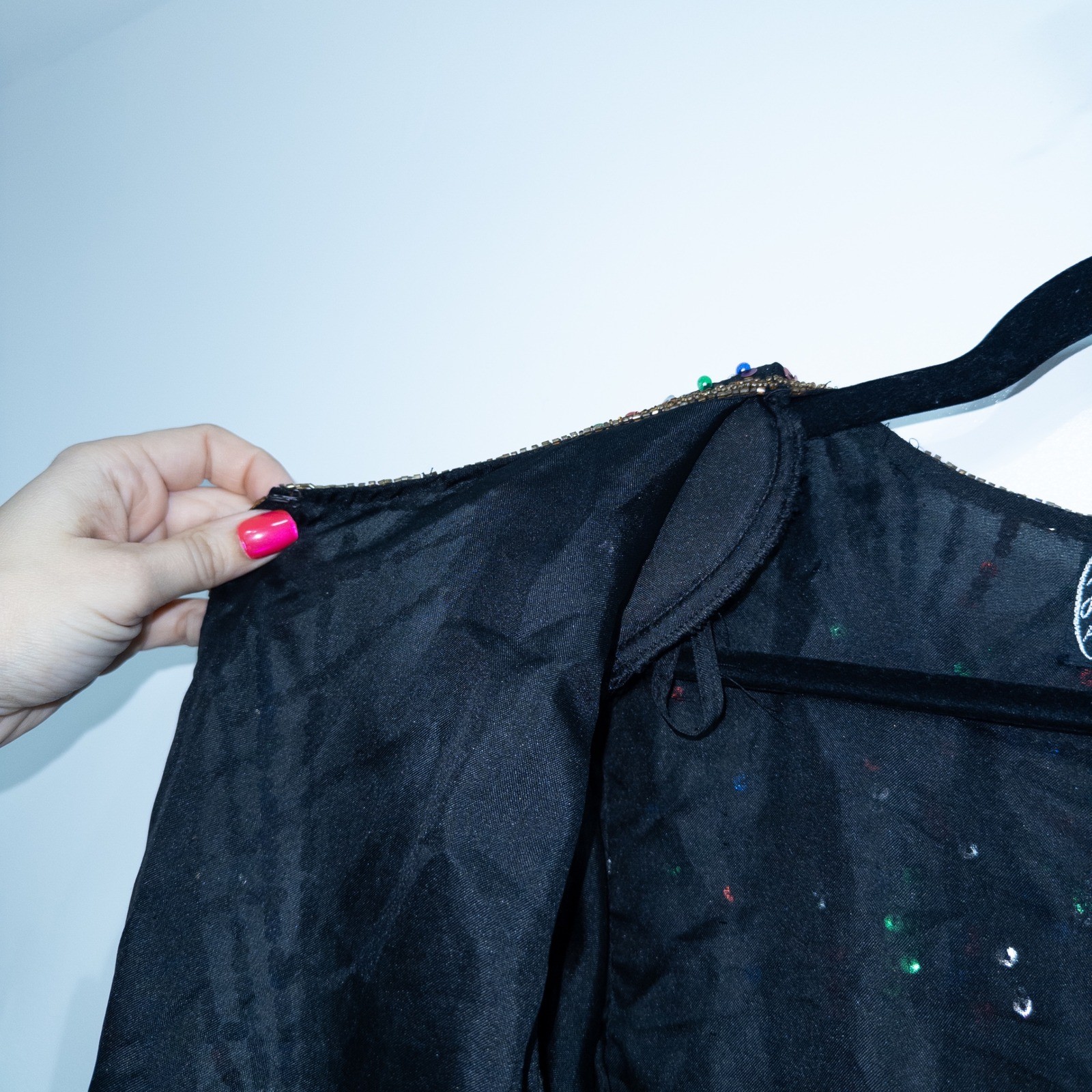 Jean For Joseph Le Bon Black Rainbow Sequin Silk Blazer Medium