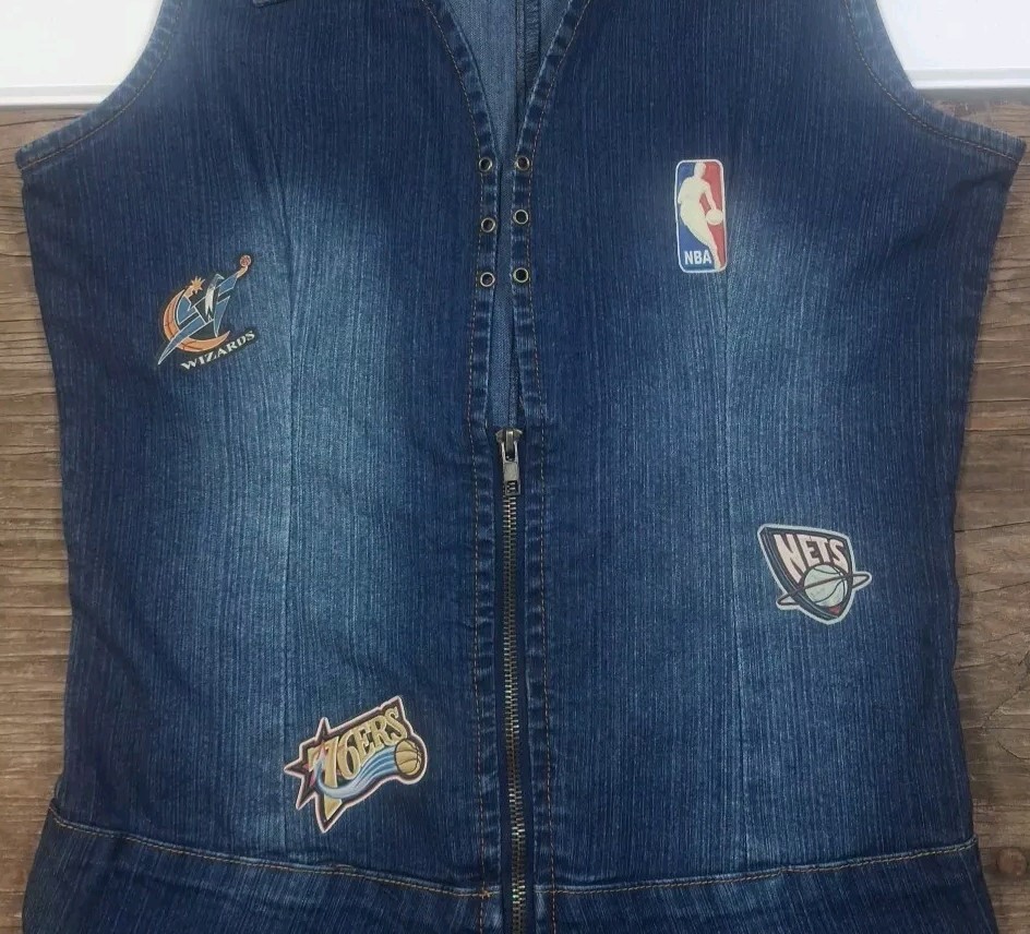 VTG Hardwood Classics Majestic Women’s Eastern Conference Denim Romper size 15