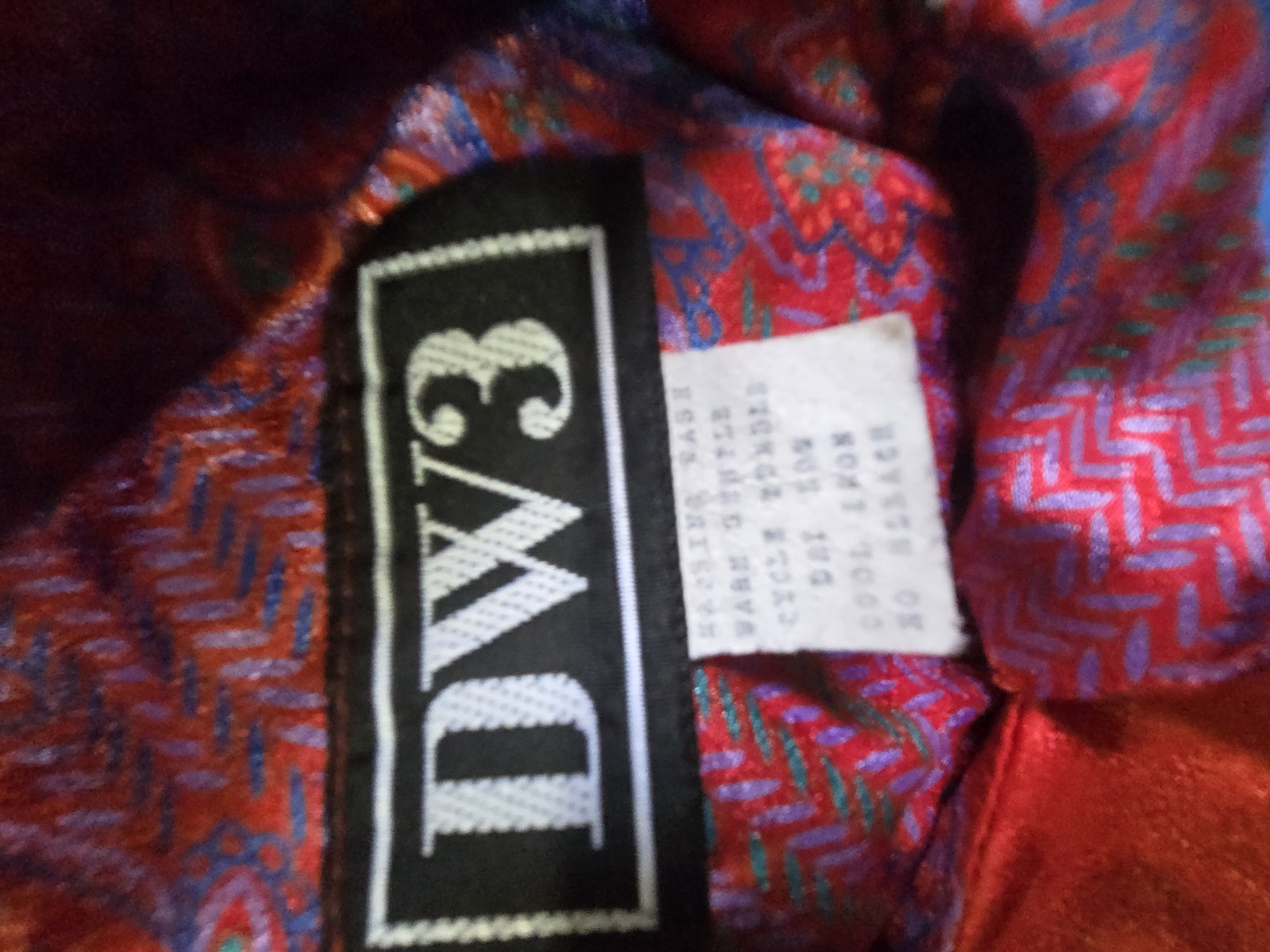Vintage 80s/90s David Warren DW3 Asian Style Collar Poly Long Sleeve Shift Sz 16