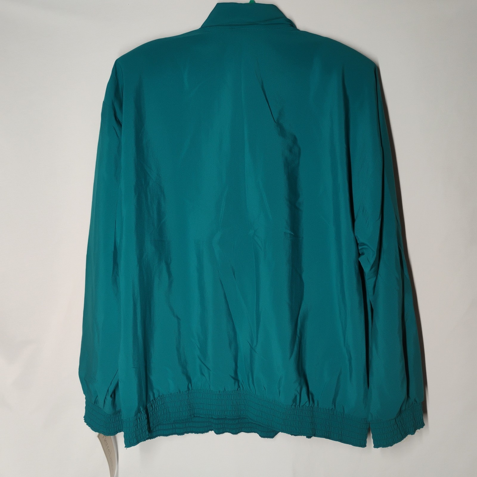 NWT Vintage 80s Pierre Lamonte Women’s 14 Teal Blouse Shoulder Pads