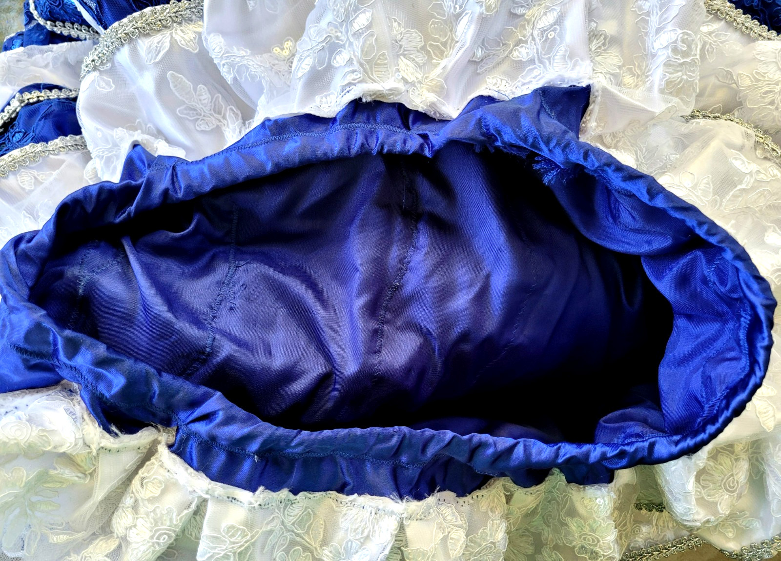 Amazing Broadway Theatre Cabaret Ruffled Showgirl Flamenco Style Skirt.