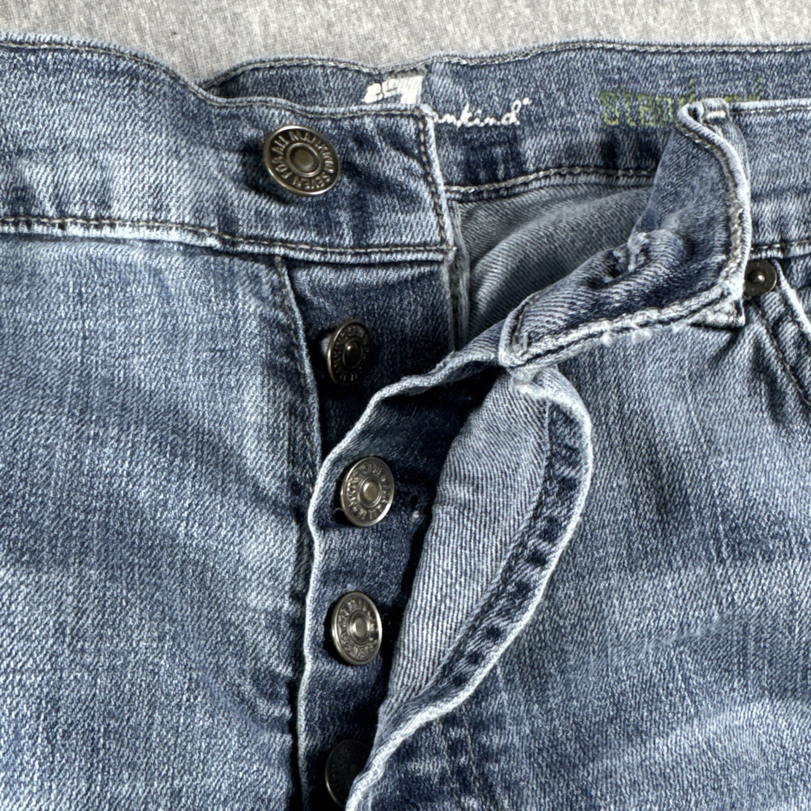 7 For All Mankind jeans Y2K women Embroidered Pocket Button Fly Standard Size 38