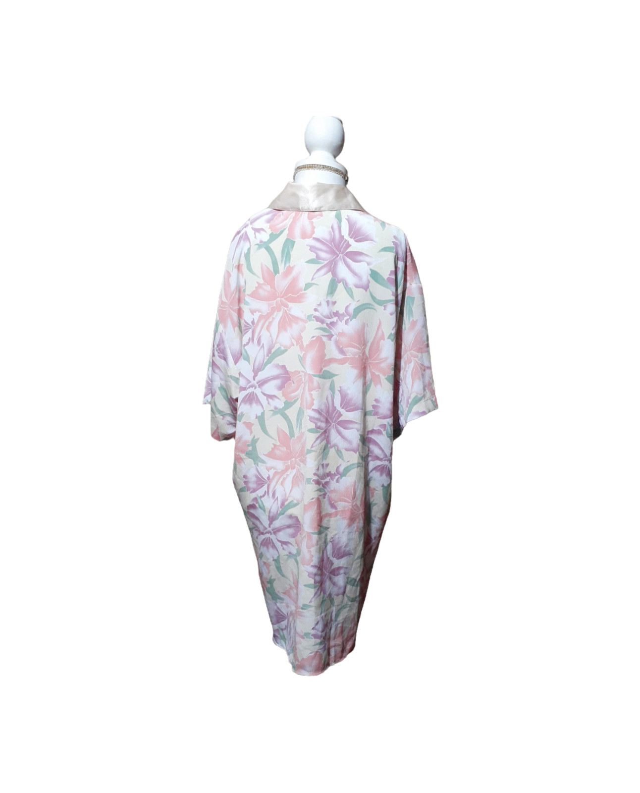VTG Victoria’s Secret Gold Label Floral Semi Sheer Sleep Shirt Button Up Top M/L