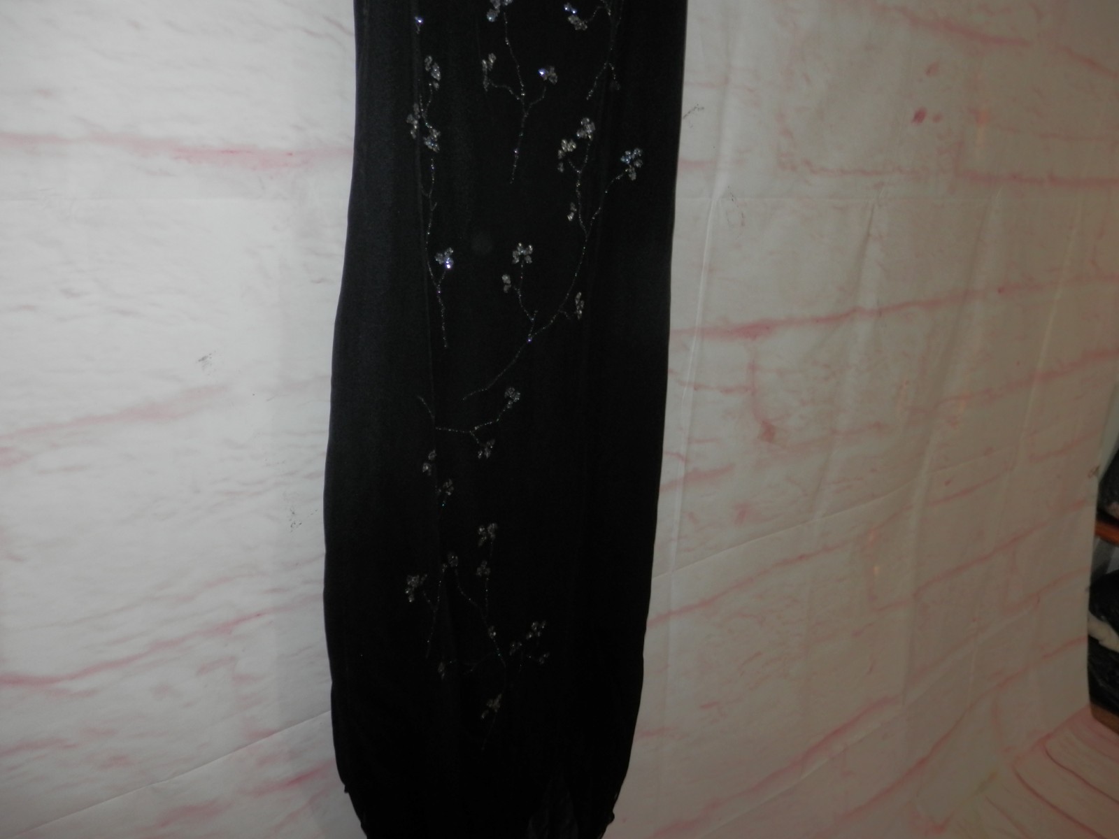 Vtg Byer Too Cali 90s Handkerchief Lined Witchy Floral Glitter USA Dress 5006